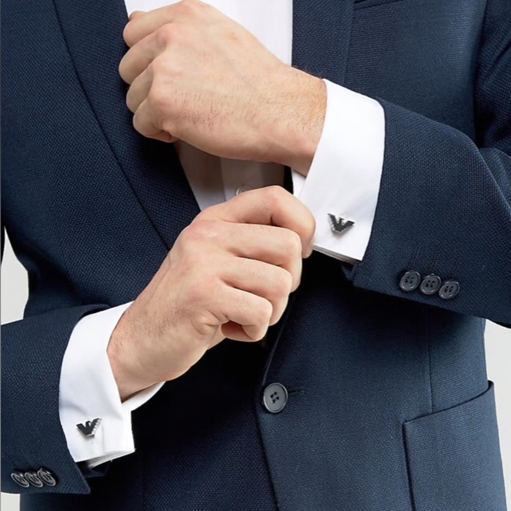 Emporio Armani designer Giorgio Armani Solid Sterling Silver Cufflinks